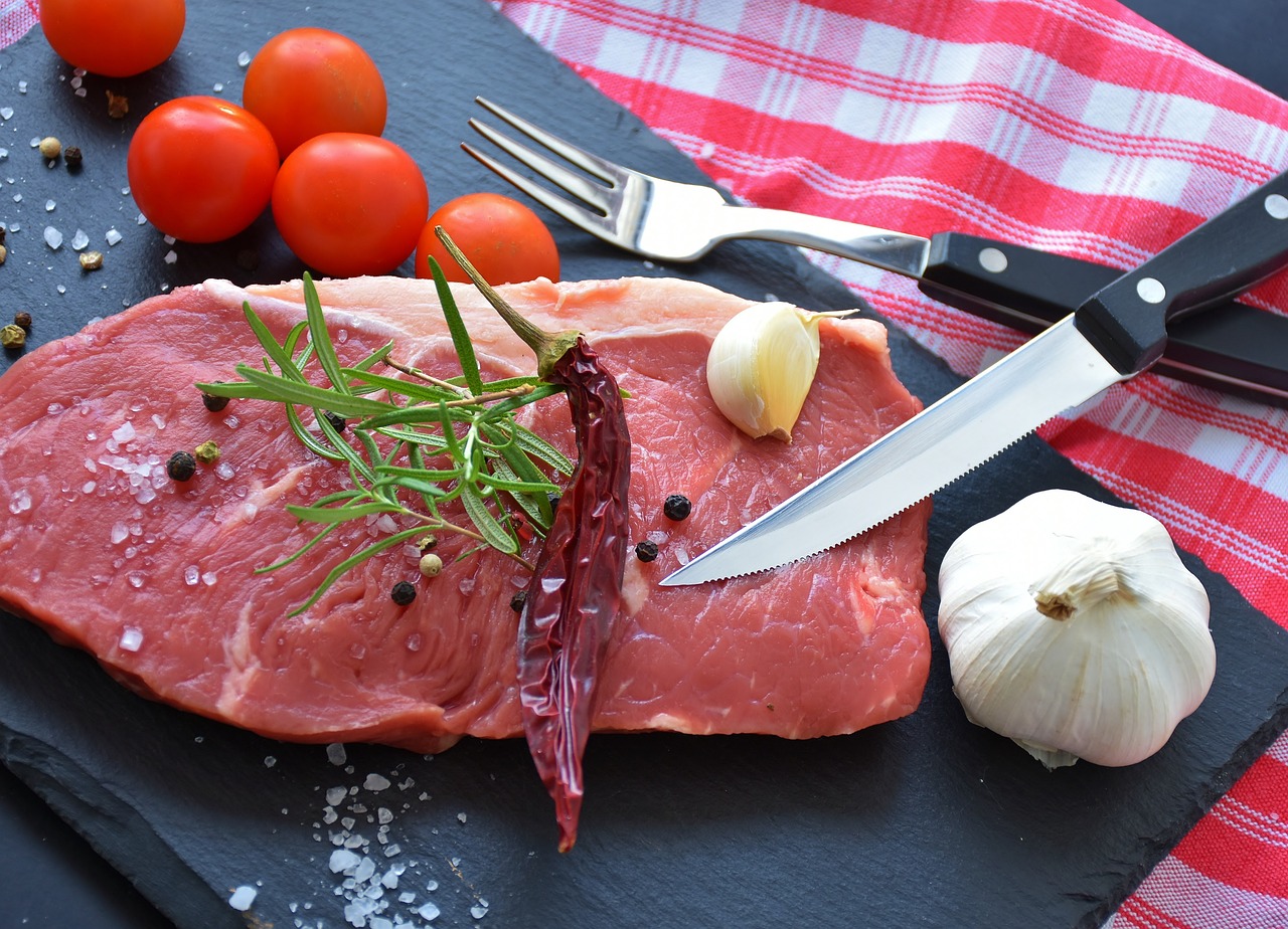 steak, rumpsteak, raw