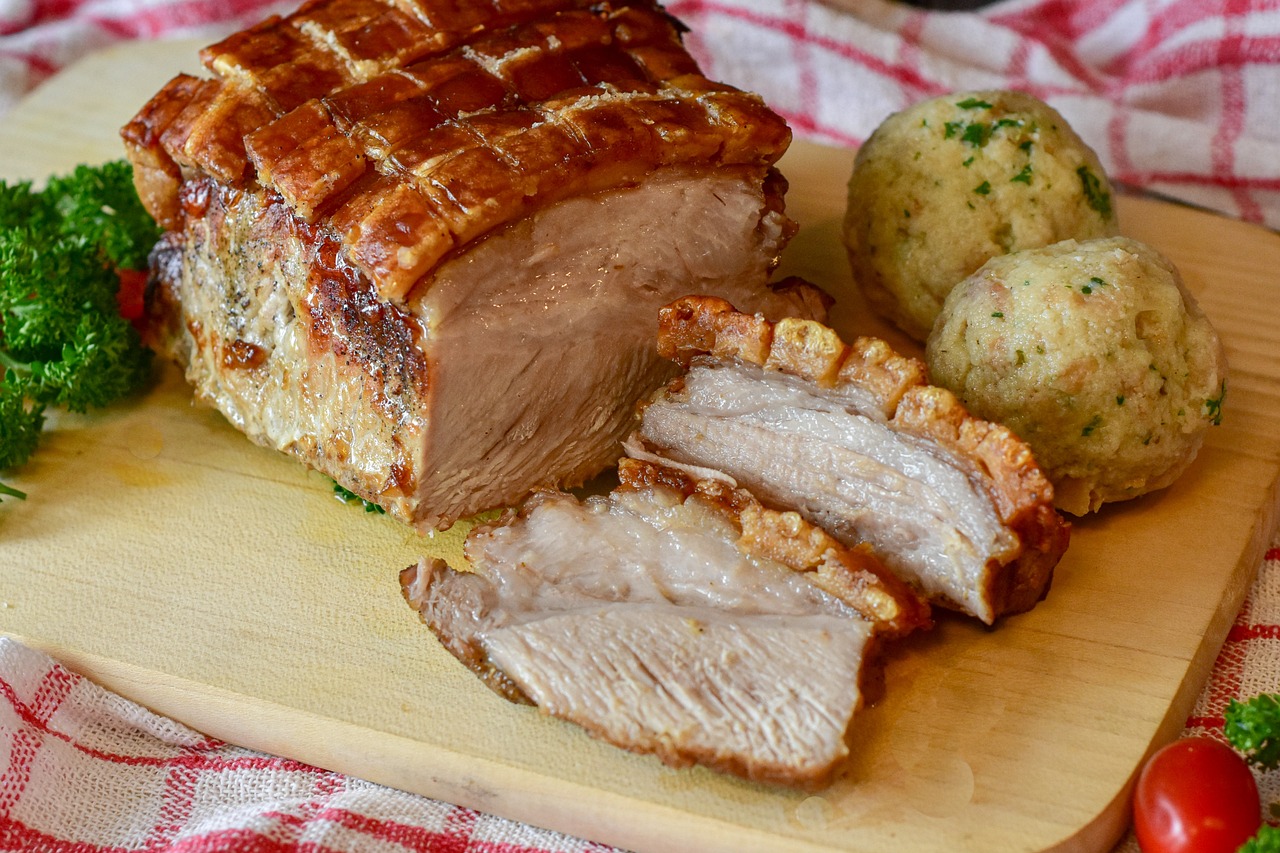 pork, roast, meat