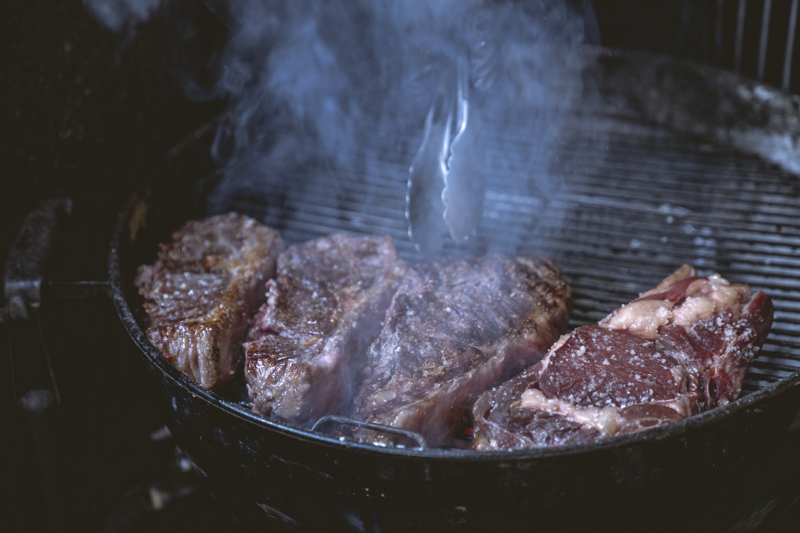 Close-Up Photo of Steak on Barbeque Grill