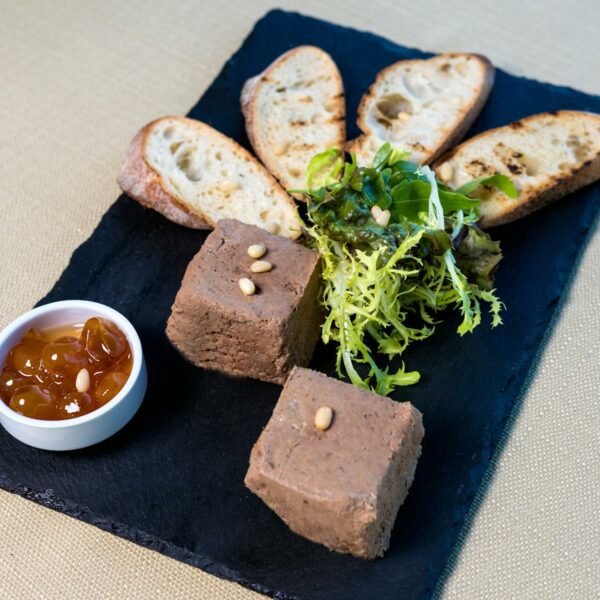 Liver Pate with Toasted Baguette Appetizer