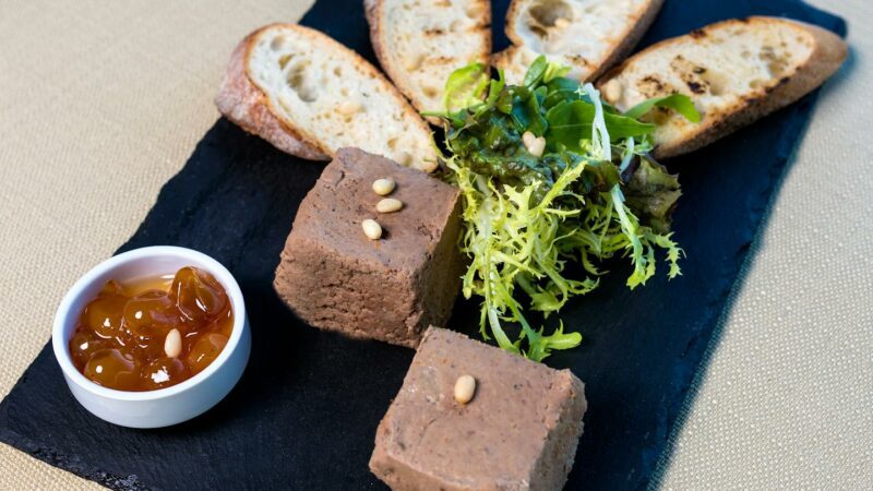 Liver Pate with Toasted Baguette Appetizer